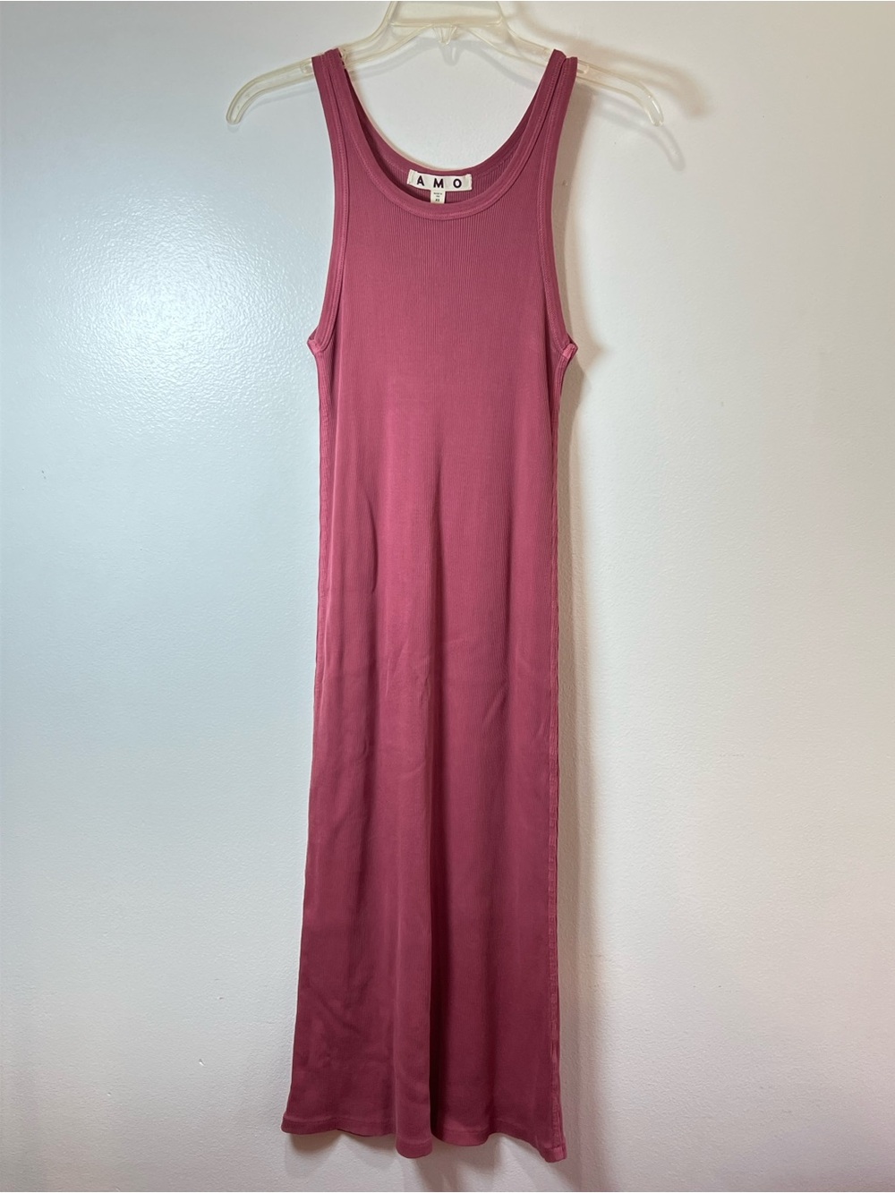 AMO Long Rib Tank Dress - 100% Cotton